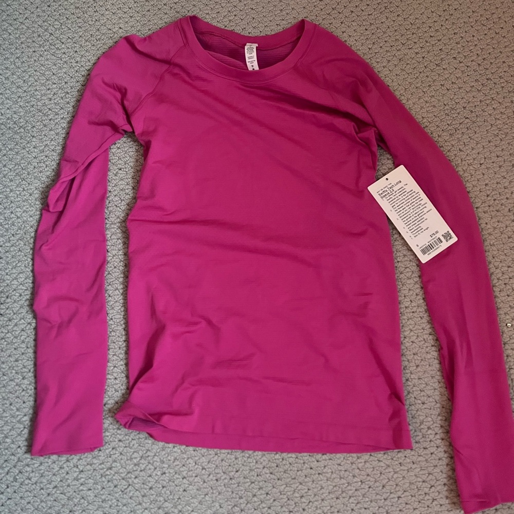 swiftly tech long sleeve sonic pink